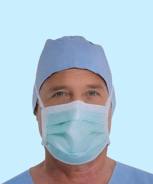 Маска хірургічна без запотівання DERMA-TOUCH, на зав'язках Haiyard